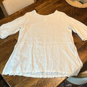 Bryn Walker Cream 3/4 Sleeve Tunic Blouse